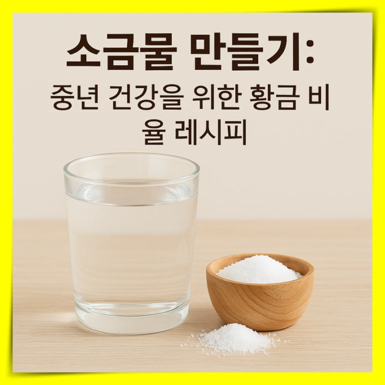 소금물 황금 비율 레시피