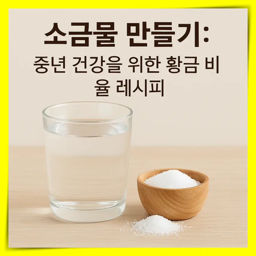 소금물 황금 비율 레시피
